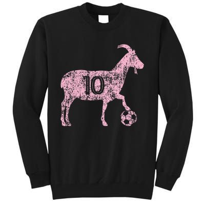 Goat 10 Funny Soccer Tall Sweatshirt