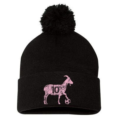 Goat 10 Funny Soccer Pom Pom 12in Knit Beanie