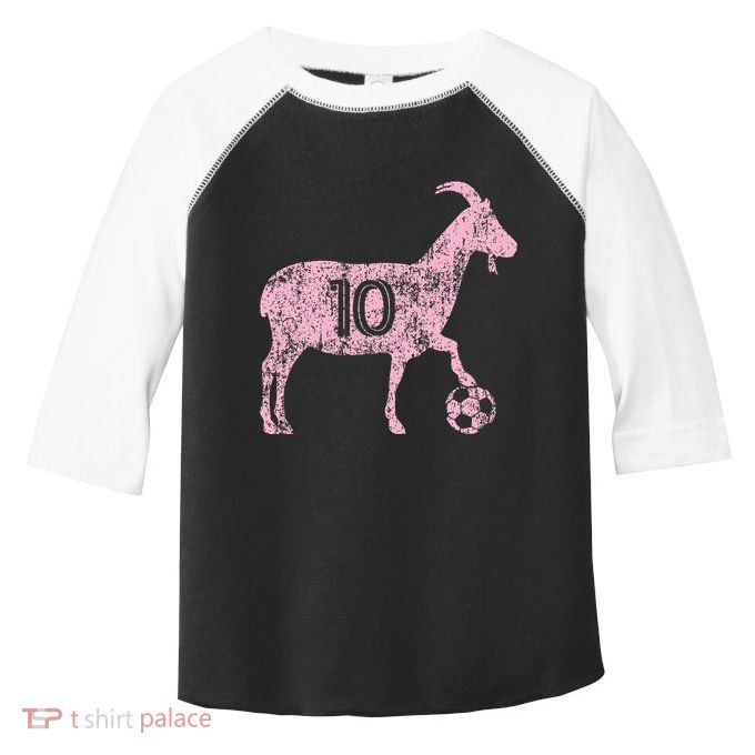 Goat 10 Funny Soccer Toddler Fine Jersey T-Shirt