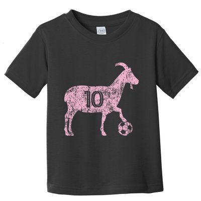 Goat 10 Funny Soccer Toddler T-Shirt