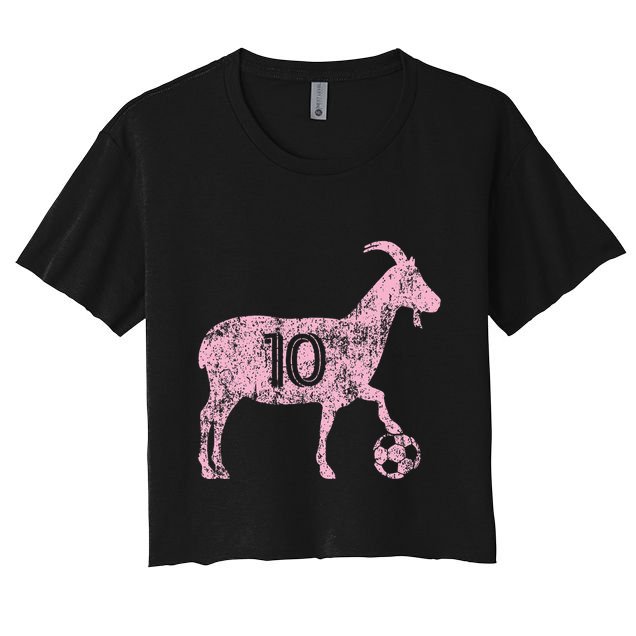 Goat 10 Funny Soccer Crop Top