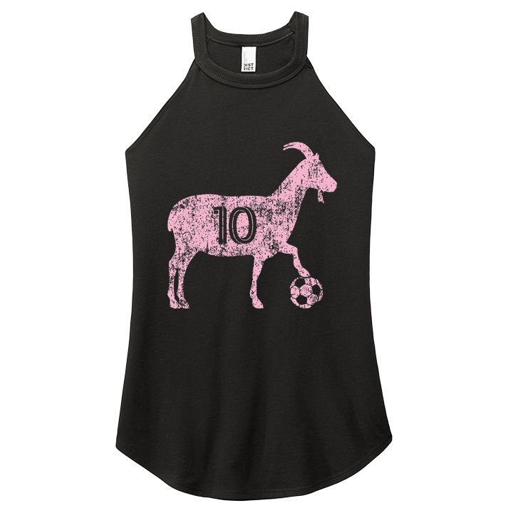 Goat 10 Funny Soccer Women's Perfect Tri Rocker Tank