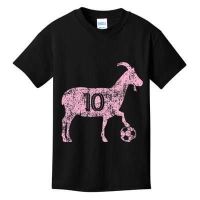 Goat 10 Funny Soccer Kids T-Shirt