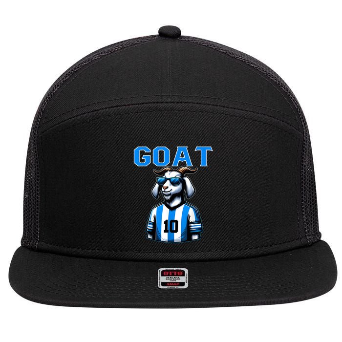 Goat 10 Funny Soccer 7 Panel Mesh Trucker Snapback Hat