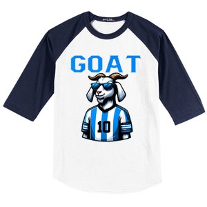 Goat 10 Funny Soccer Baseball Sleeve Shirt