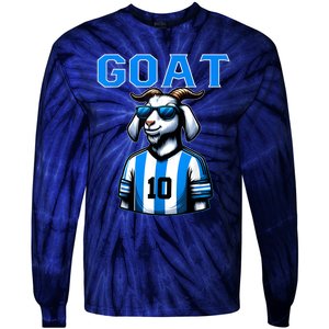 Goat 10 Funny Soccer Tie-Dye Long Sleeve Shirt