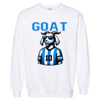 Goat 10 Funny Soccer Garment-Dyed Sweatshirt