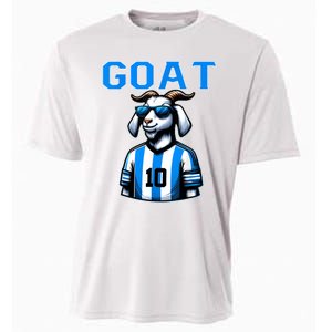 Goat 10 Funny Soccer Cooling Performance Crew T-Shirt