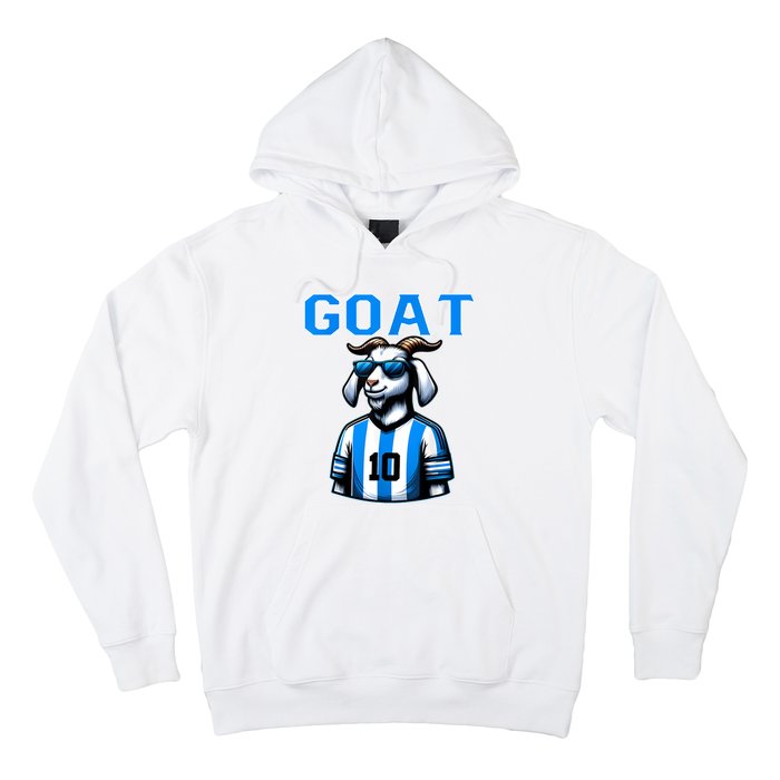 Goat 10 Funny Soccer Hoodie