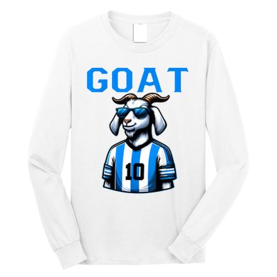 Goat 10 Funny Soccer Long Sleeve Shirt