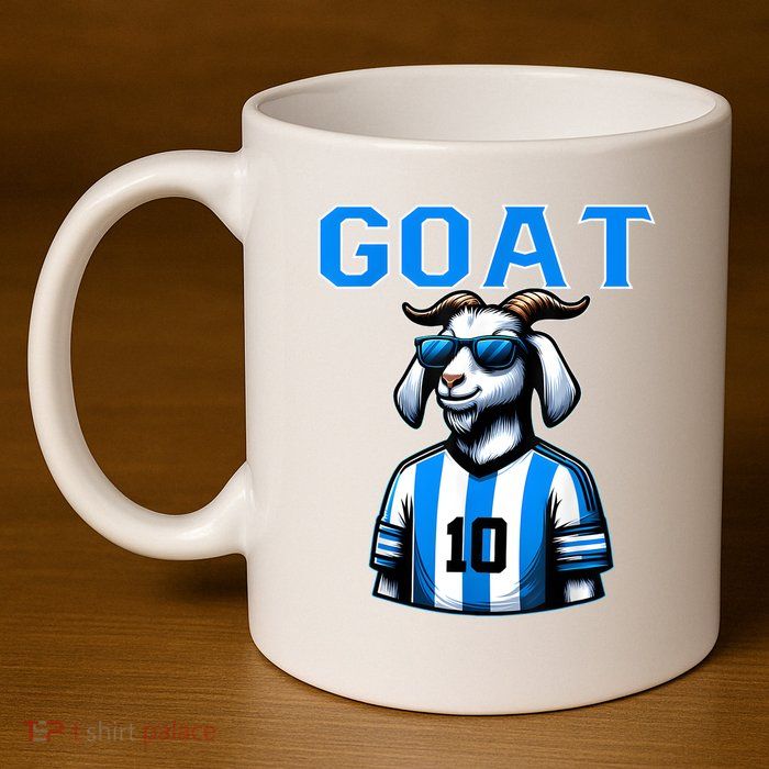 Goat 10 Funny Soccer 11oz C Handle Ceramic Mug