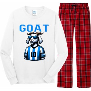 Goat 10 Funny Soccer Long Sleeve Pajama Set