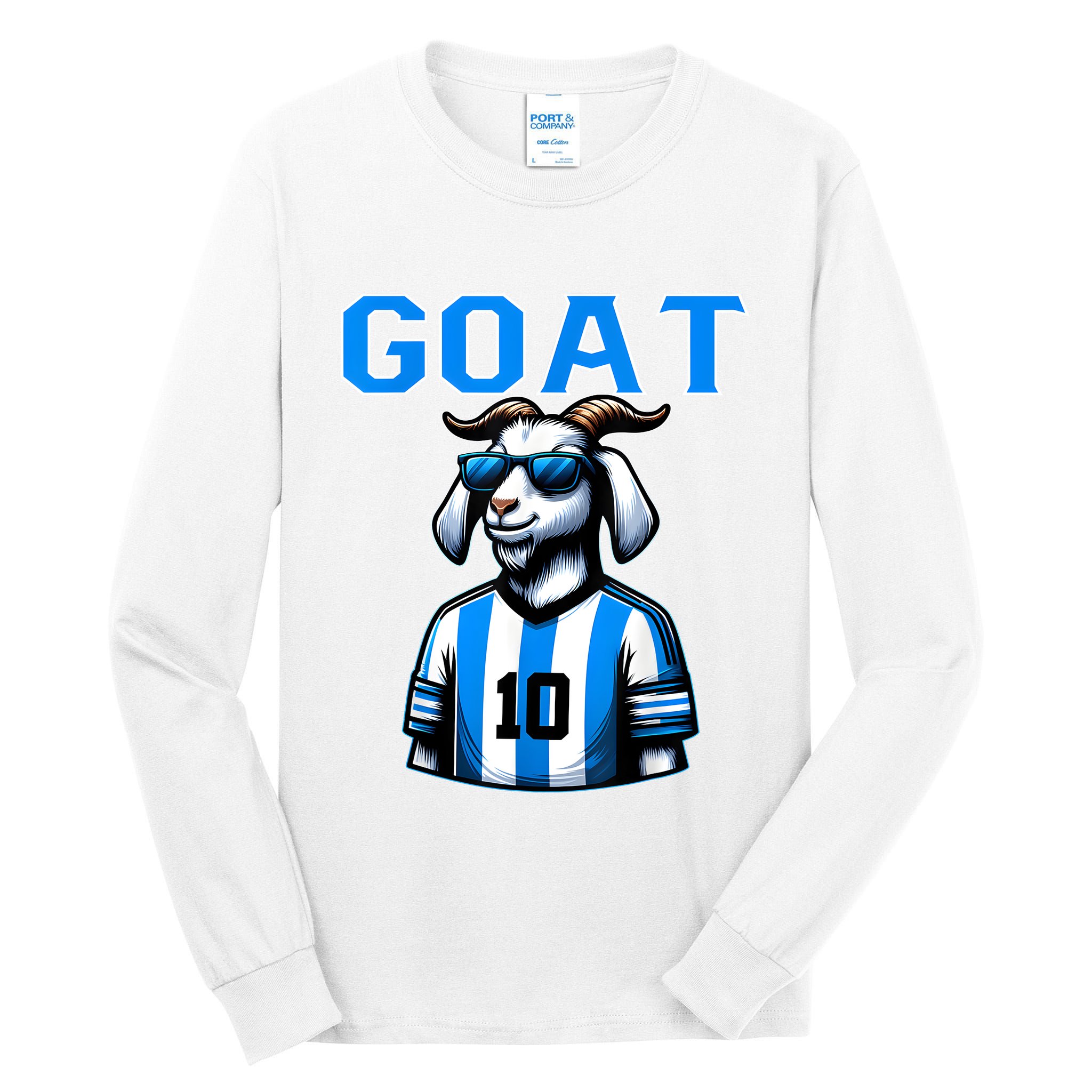 Goat 10 Funny Soccer Tall Long Sleeve T-Shirt