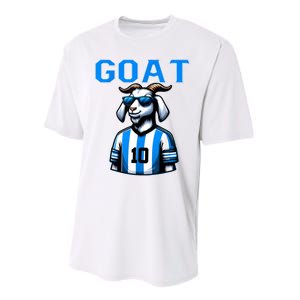 Goat 10 Funny Soccer Performance Sprint T-Shirt