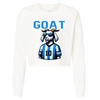 Goat 10 Funny Soccer Cropped Pullover Crew