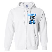 Goat 10 Funny Soccer Full Zip Hoodie