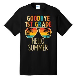 Goodbye 1st Grade Hello Summer Last Day Of School Boy Tall T-Shirt