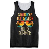 Goodbye 1st Grade Hello Summer Last Day Of School Boy Mesh Reversible Basketball Jersey Tank