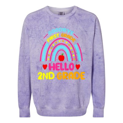 Goodbye 1st Grade Hello 2nd Grade Graduation Colorblast Crewneck Sweatshirt