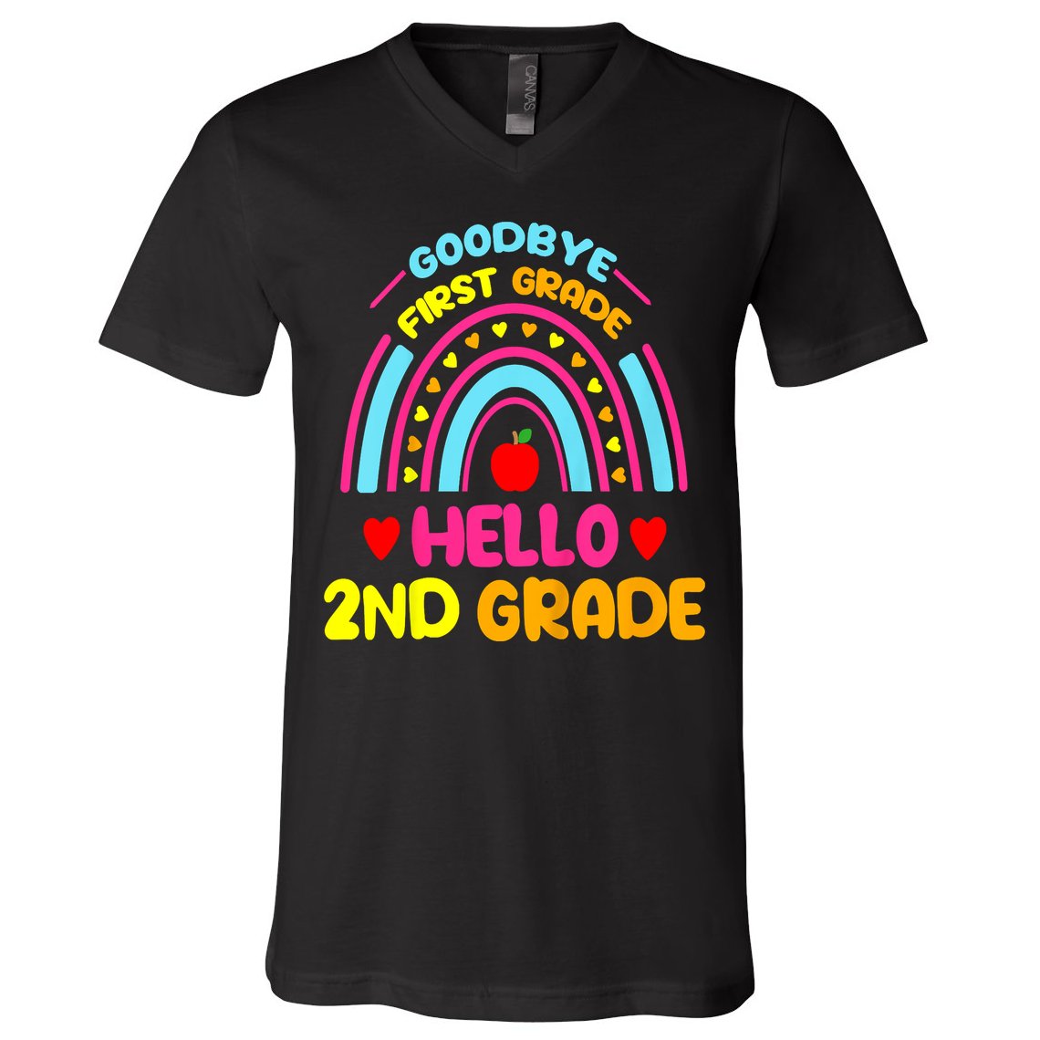 Goodbye 1st Grade Hello 2nd Grade Graduation V-Neck T-Shirt