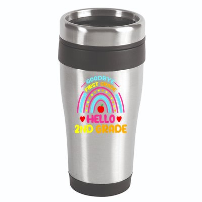 Goodbye 1st Grade Hello 2nd Grade Graduation 16oz Travel Tumbler