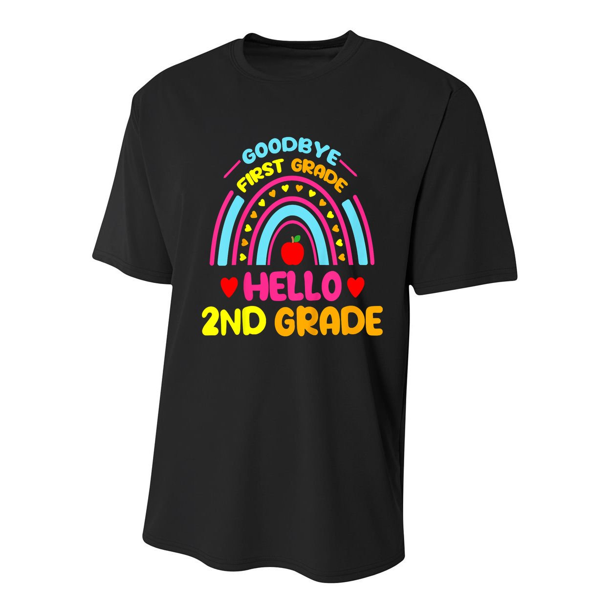 Goodbye 1st Grade Hello 2nd Grade Graduation Youth Performance Sprint T-Shirt