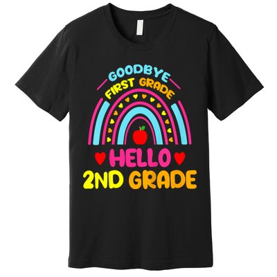 Goodbye 1st Grade Hello 2nd Grade Graduation Premium T-Shirt