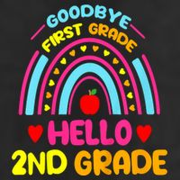 Goodbye 1st Grade Hello 2nd Grade Graduation 25L Jumbo Tote