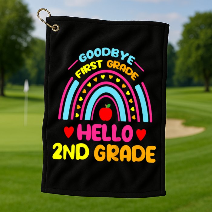 Goodbye 1st Grade Hello 2nd Grade Graduation Golf Towel