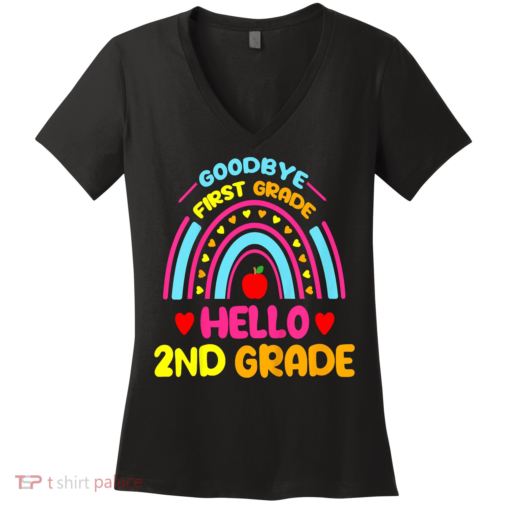 Goodbye 1st Grade Hello 2nd Grade Graduation Women's V-Neck T-Shirt
