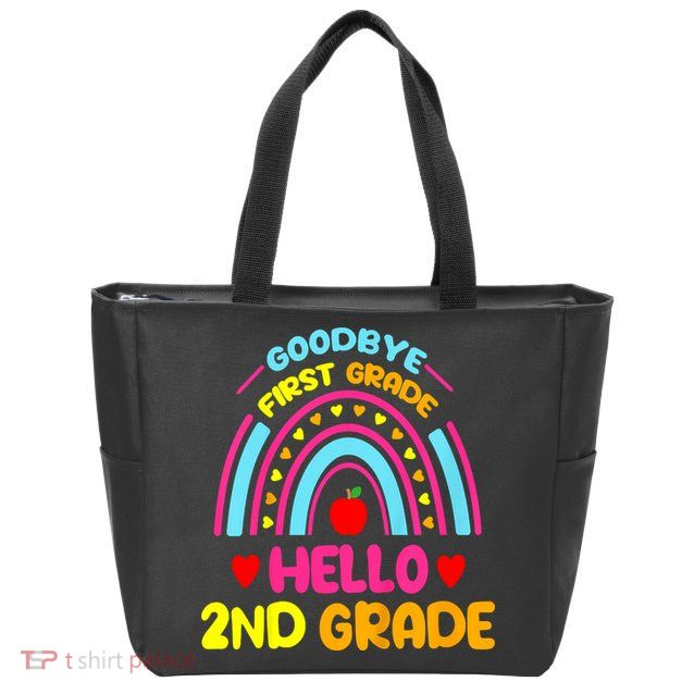 Goodbye 1st Grade Hello 2nd Grade Graduation Zip Tote Bag