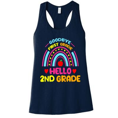 Goodbye 1st Grade Hello 2nd Grade Graduation Women's Racerback Tank