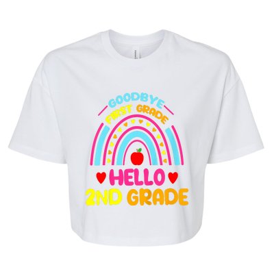 Goodbye 1st Grade Hello 2nd Grade Graduation Bella+Canvas Jersey Crop Tee