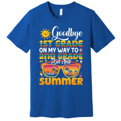 Goodbye 1st Grade Graduation To 2nd Grade Hello Summer Gift Premium T-Shirt