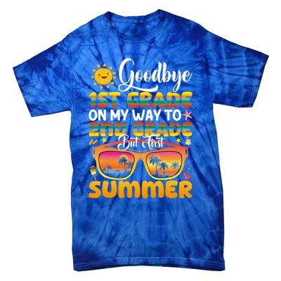 Goodbye 1st Grade Graduation To 2nd Grade Hello Summer Gift Tie-Dye T-Shirt