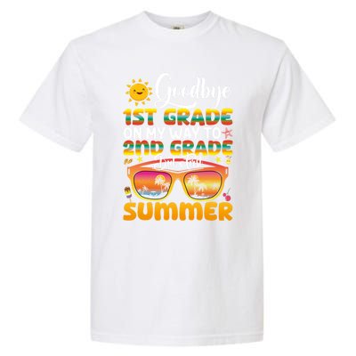 Goodbye 1st Grade Graduation To 2nd Grade Hello Summer Gift Garment-Dyed Heavyweight T-Shirt