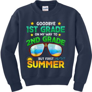 Goodbye 1st Grade Way To 2nd Grade First Summer Graduation Kids Sweatshirt