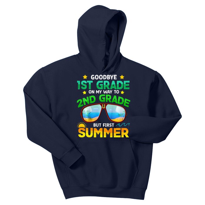 Goodbye 1st Grade Way To 2nd Grade First Summer Graduation Kids Hoodie