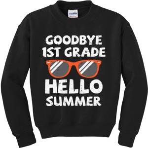 Goodbye 1st Grade Hello Summer Last Day Of School Boy Kids Sweatshirt