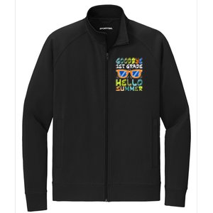 Goodbye 1st Grade Hello Summer Last Day Of School Boy Stretch Full-Zip Cadet Jacket