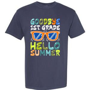 Goodbye 1st Grade Hello Summer Last Day Of School Boy Garment-Dyed Heavyweight T-Shirt