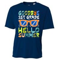 Goodbye 1st Grade Hello Summer Last Day Of School Boy Cooling Performance Crew T-Shirt