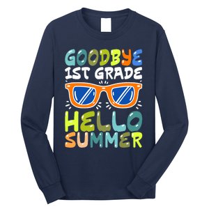 Goodbye 1st Grade Hello Summer Last Day Of School Boy Long Sleeve Shirt