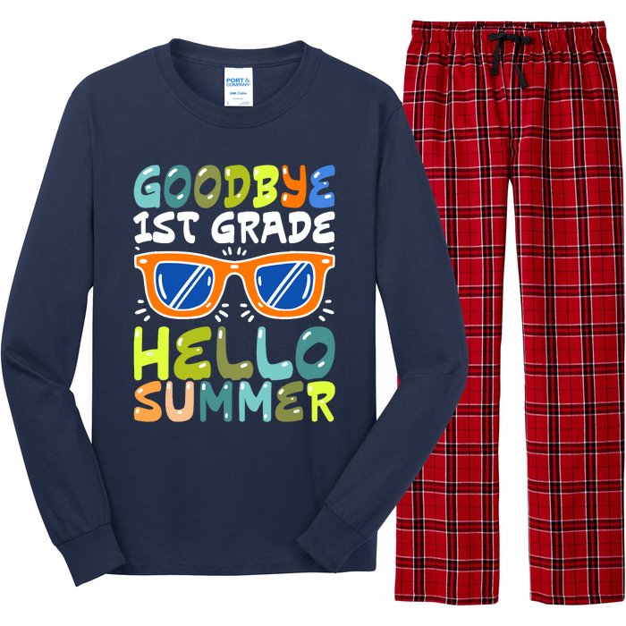 Goodbye 1st Grade Hello Summer Last Day Of School Boy Long Sleeve Pajama Set