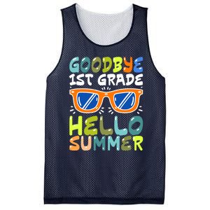 Goodbye 1st Grade Hello Summer Last Day Of School Boy Mesh Reversible Basketball Jersey Tank