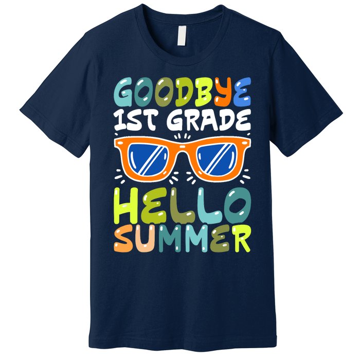 Goodbye 1st Grade Hello Summer Last Day Of School Boy Premium T-Shirt