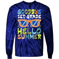 Goodbye 1st Grade Hello Summer Last Day Of School Boy Tie-Dye Long Sleeve Shirt