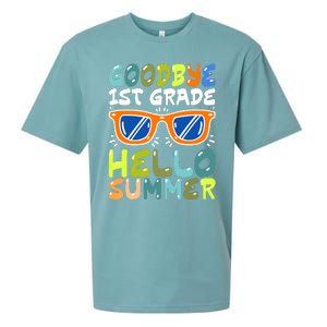 Goodbye 1st Grade Hello Summer Last Day Of School Boy Sueded Cloud Jersey T-Shirt