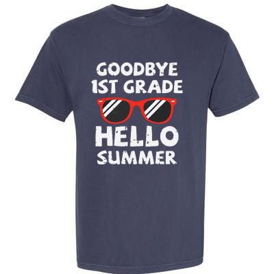 Goodbye 1st Grade Hello Summer Last Day Of School Garment-Dyed Heavyweight T-Shirt