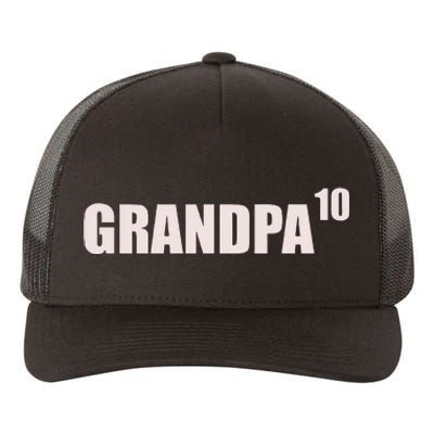 Grandpa 10 Grandkids 10th Time Cubed Grandpa Of Ten Yupoong Adult 5-Panel Trucker Hat